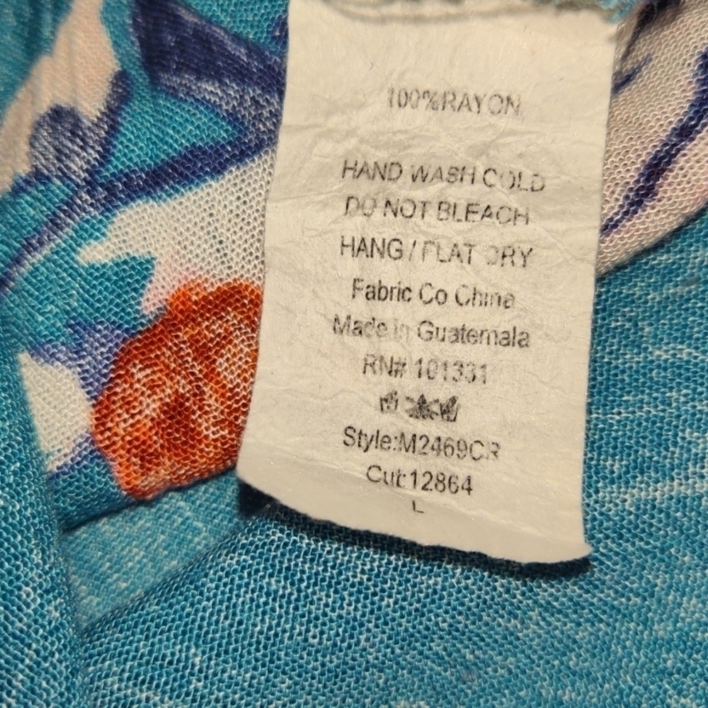 Charlotte Russe summer dress maxi blue green floral  Size: L - Picture 8 of 8